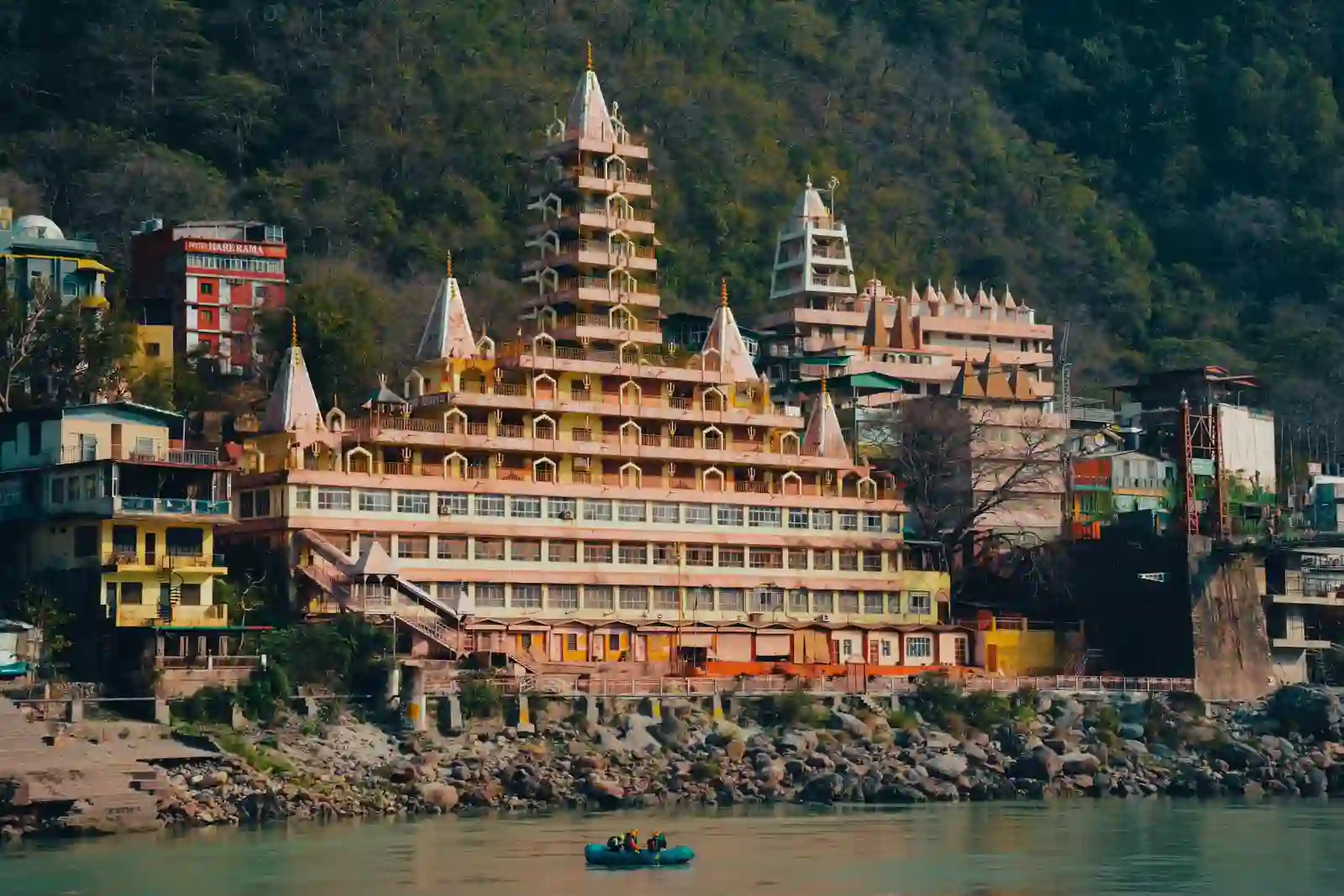 Temples along the Ganges at Rishikesh
